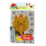 Dogs & Puppies Coloring Books with Crayons – Set of 6 or 12