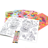 Magic Fairies Coloring Books with Crayons – Set of 6 or 12