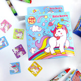 Unicorn Stickers 100 Stickers/Dispenser, Pack of 1, 6 or 12 Dispensers