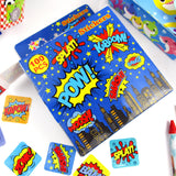 Superhero Stickers 100 Stickers/Dispenser, Pack of 1, 6 or 12 Dispensers