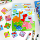 Dinosaur Stickers 100 Stickers/Dispenser, Pack of 1 or 6 or 12 Dispensers