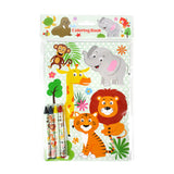 Animal Coloring Books with Crayons – Set of 6 or 12