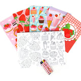 Strawberry Coloring Books with Crayons  – Set of 6 or 12