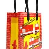 Fire Trucks Party Favor Bags Treat Bags - Set of 6 or 12