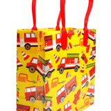 Fire Trucks Party Favor Bags Treat Bags - Set of 6 or 12