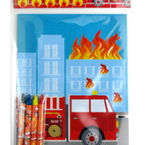 Fire Trucks Coloring Books with Crayons – Set of 6 or 12