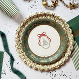 Hearth & Holly Vintage Floral Scalloped Dinner Plate (12pcs)