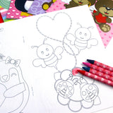 Valentine's Day Coloring Books with Crayons – Set of 6 or 12