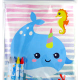 Narwhal Coloring Books with Crayons – Set of 6 or 12