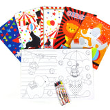Circus Coloring Books with Crayons – Set of 6 or 12