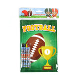 Football Coloring Books with Crayons – Set of 6 or 12