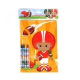 Football Coloring Books with Crayons – Set of 6 or 12