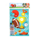 Football Coloring Books with Crayons – Set of 6 or 12