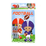 Football Coloring Books with Crayons – Set of 6 or 12