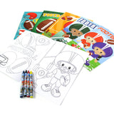 Football Coloring Books with Crayons – Set of 6 or 12