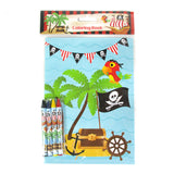 Pirate Coloring Books with Crayons – Set of 6 or 12