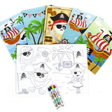 Pirate Coloring Books with Crayons – Set of 6 or 12