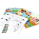 Pirate Coloring Books with Crayons – Set of 6 or 12