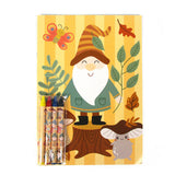 Garden Gnomes & Fairies Coloring Books with Crayons – Set of 6 or 12