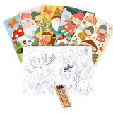 Garden Gnomes & Fairies Coloring Books with Crayons – Set of 6 or 12