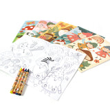Garden Gnomes & Fairies Coloring Books with Crayons – Set of 6 or 12