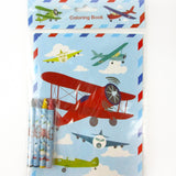 Airplane Coloring Books with Crayons – Set of 6 or 12