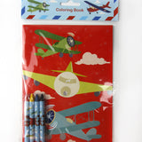 Airplane Coloring Books with Crayons – Set of 6 or 12