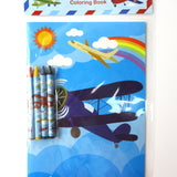 Airplane Coloring Books with Crayons – Set of 6 or 12