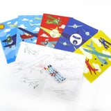 Airplane Coloring Books with Crayons – Set of 6 or 12