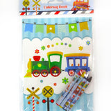 Train Coloring Books with Crayons – Set of 6 or 12