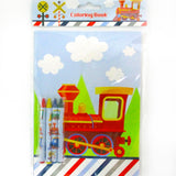 Train Coloring Books with Crayons – Set of 6 or 12