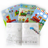 Train Coloring Books with Crayons – Set of 6 or 12