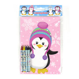 Penguin Coloring Books with Crayons  – Set of 6 or 12