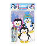 Penguin Coloring Books with Crayons  – Set of 6 or 12