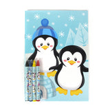 Penguin Coloring Books with Crayons  – Set of 6 or 12