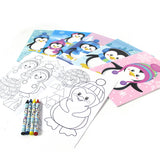 Penguin Coloring Books with Crayons  – Set of 6 or 12