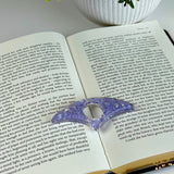 Acrylic Page Holder – Crescent Shape Glitter Thumb Book Holder for Comfortable Reading