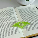 Acrylic Page Holder – Crescent Shape Glitter Thumb Book Holder for Comfortable Reading