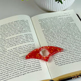 Acrylic Page Holder – Crescent Shape Glitter Thumb Book Holder for Comfortable Reading
