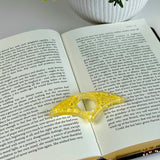 Acrylic Page Holder – Crescent Shape Glitter Thumb Book Holder for Comfortable Reading