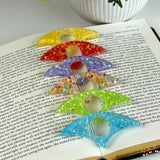 Acrylic Page Holder – Crescent Shape Glitter Thumb Book Holder for Comfortable Reading