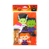 Halloween Coloring Books with Crayons  – Set of 6 or 12