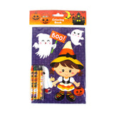 Halloween Coloring Books with Crayons  – Set of 6 or 12
