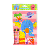 Monster Coloring Books with Crayons – Set of 6 or 12