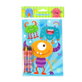 Monster Coloring Books with Crayons – Set of 6 or 12