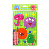 Monster Coloring Books with Crayons – Set of 6 or 12