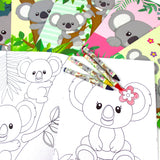 Koalas Coloring Books with Crayons – Set of 6 or 12