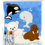 Winter Penguin Coloring Books with Crayons  – Set of 6 or 12