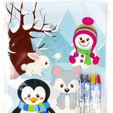 Winter Penguin Coloring Books with Crayons  – Set of 6 or 12