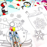 Winter Penguin Coloring Books with Crayons  – Set of 6 or 12